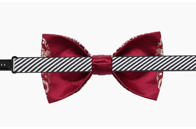 Red double happiness wedding Bow Ties for groom and bestmen