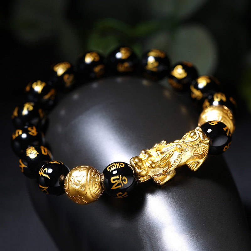 Enhance your luck and protection with this exquisite Obsidian Pixiu Bracelet, designed for wealth, prosperity, and spiritual harmony.