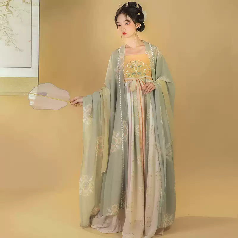 Green/Blue Tang Dynasty HanFu Dress | Blossom Reverie