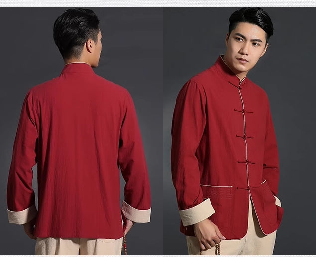 Men's Traditional Chinese Red Tang KongFu Shirt