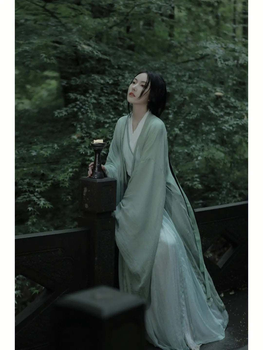 Mist Green  Chinese  Wei Jin Flowing  Hanfu Dress