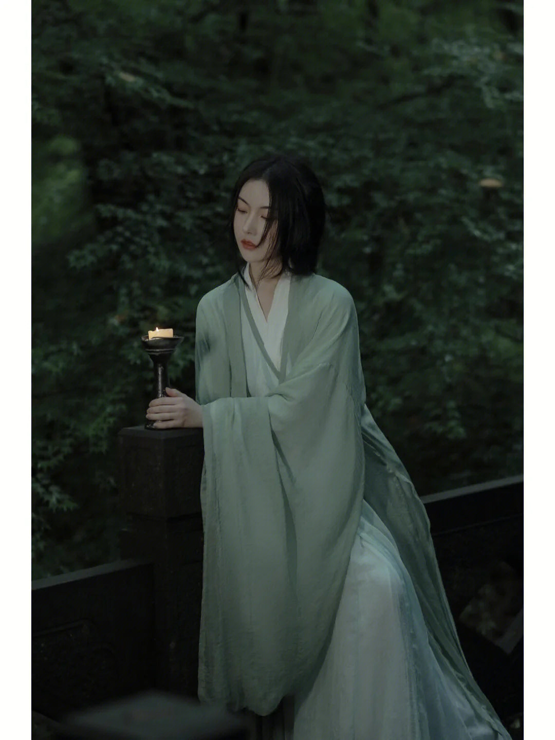 Mist Green  Chinese  Wei Jin Flowing  Hanfu Dress