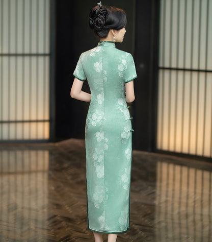 Green Cheongsam Qipao Dress| Lisianthus