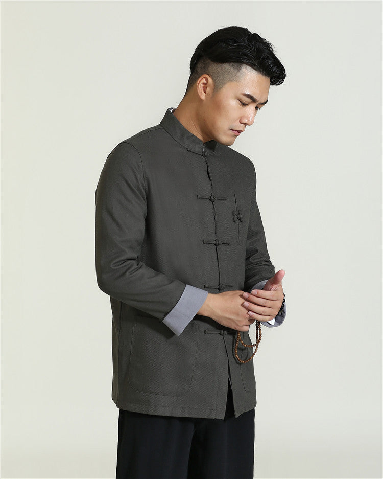 Linen Cotton Tang Jacket - Oriental Me