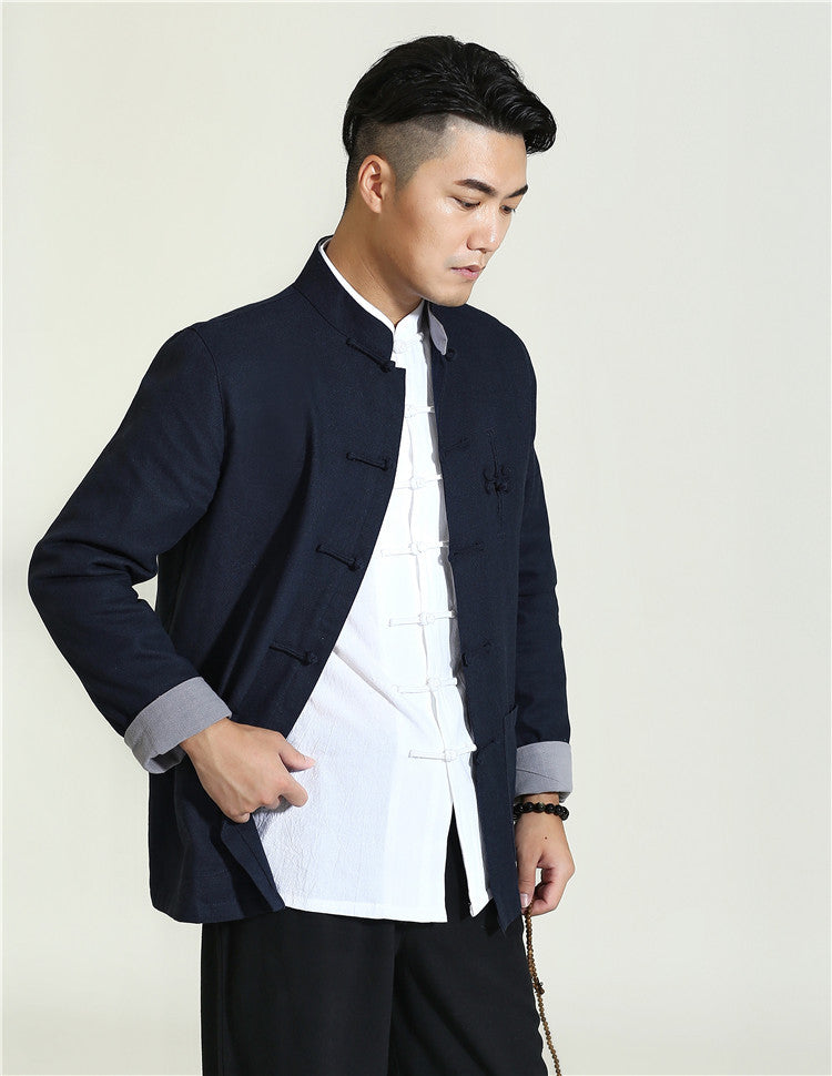 Linen Cotton Tang Jacket - Oriental Me