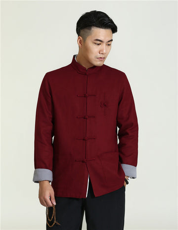 Linen Cotton Tang Jacket - Oriental Me