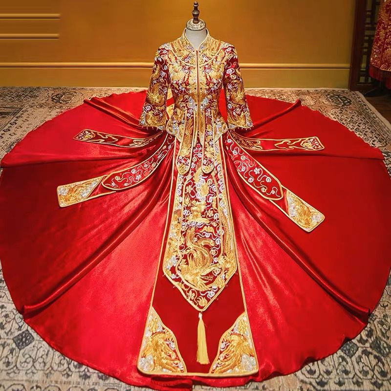 Red Chinese Wedding Qun Kwa Dress| Everlasting