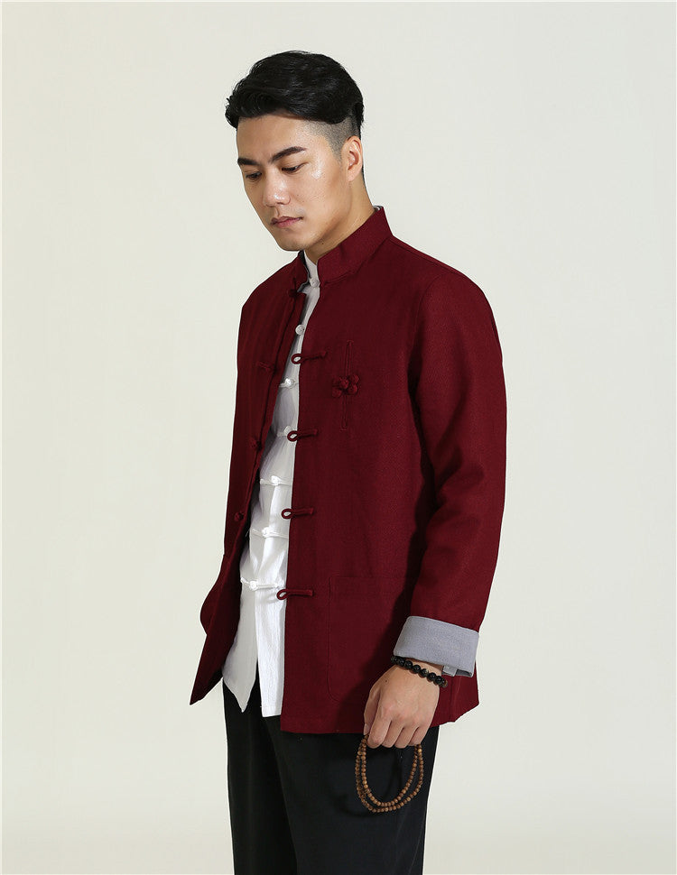 Linen Cotton Tang Jacket - Oriental Me
