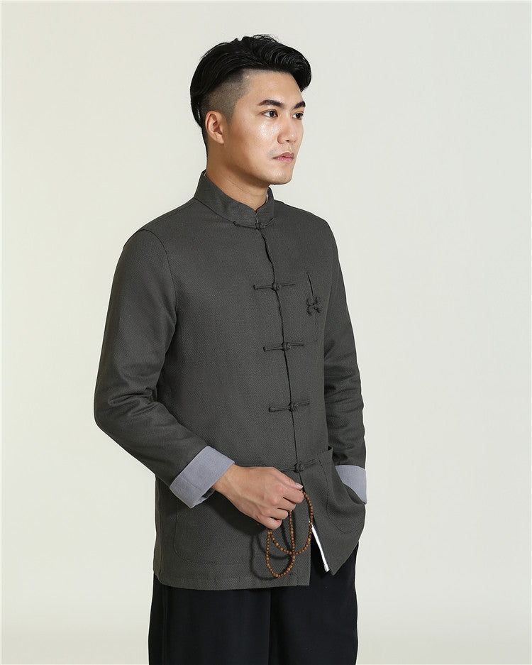 Linen Cotton Tang Jacket - Oriental Me
