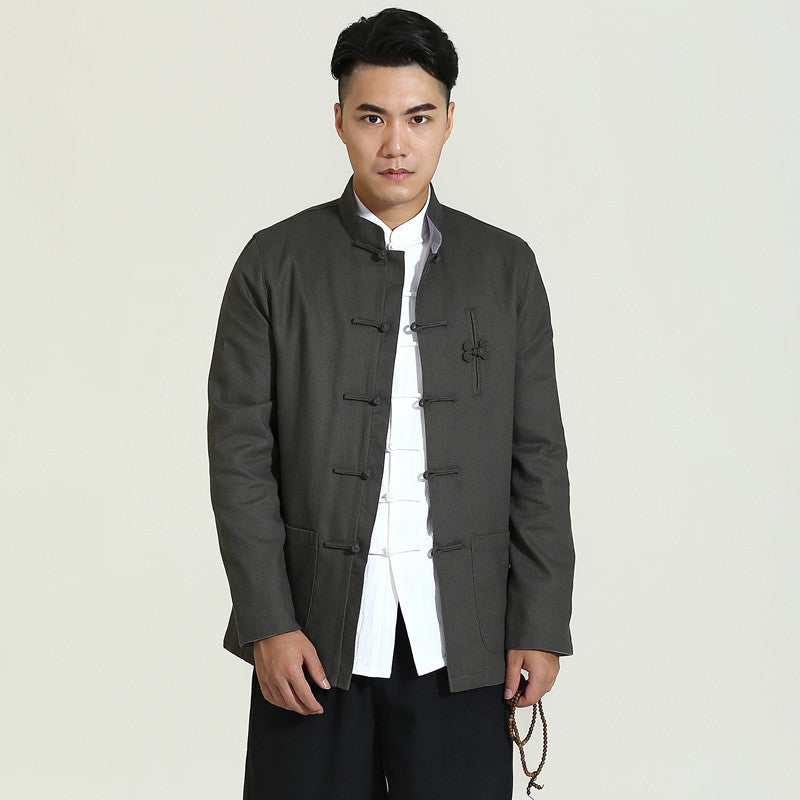Linen Cotton Tang Jacket - Oriental Me