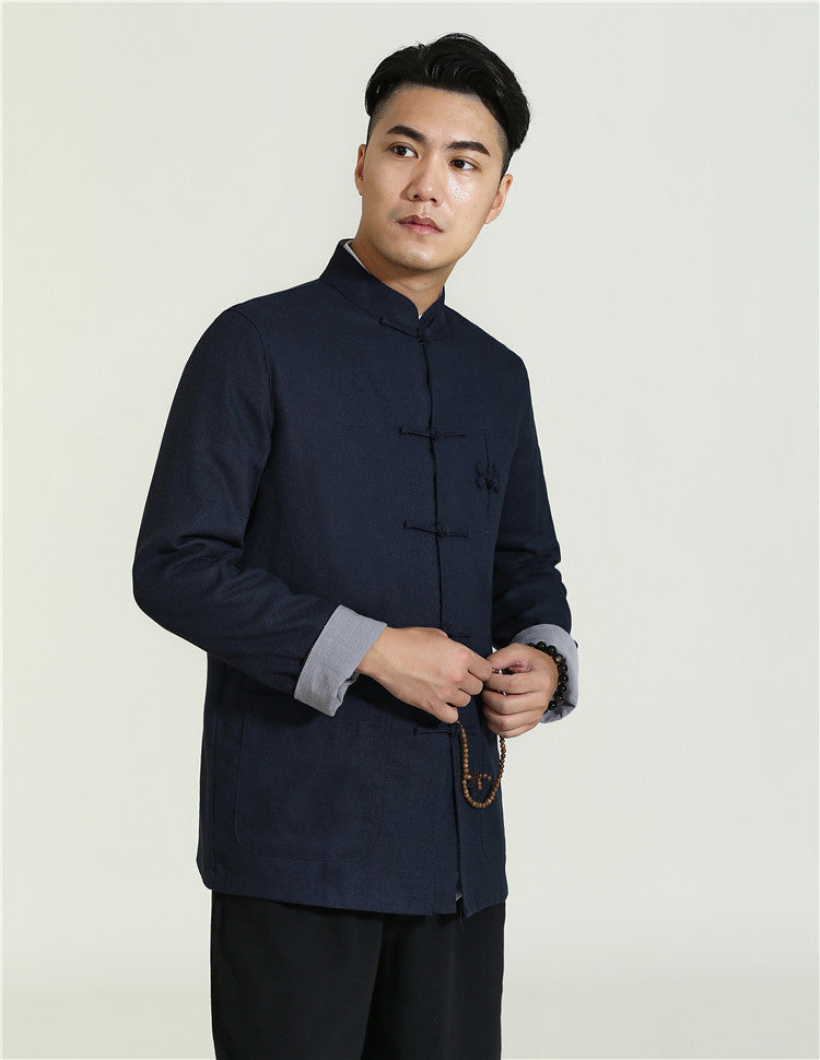 Linen Cotton Tang Jacket - Oriental Me