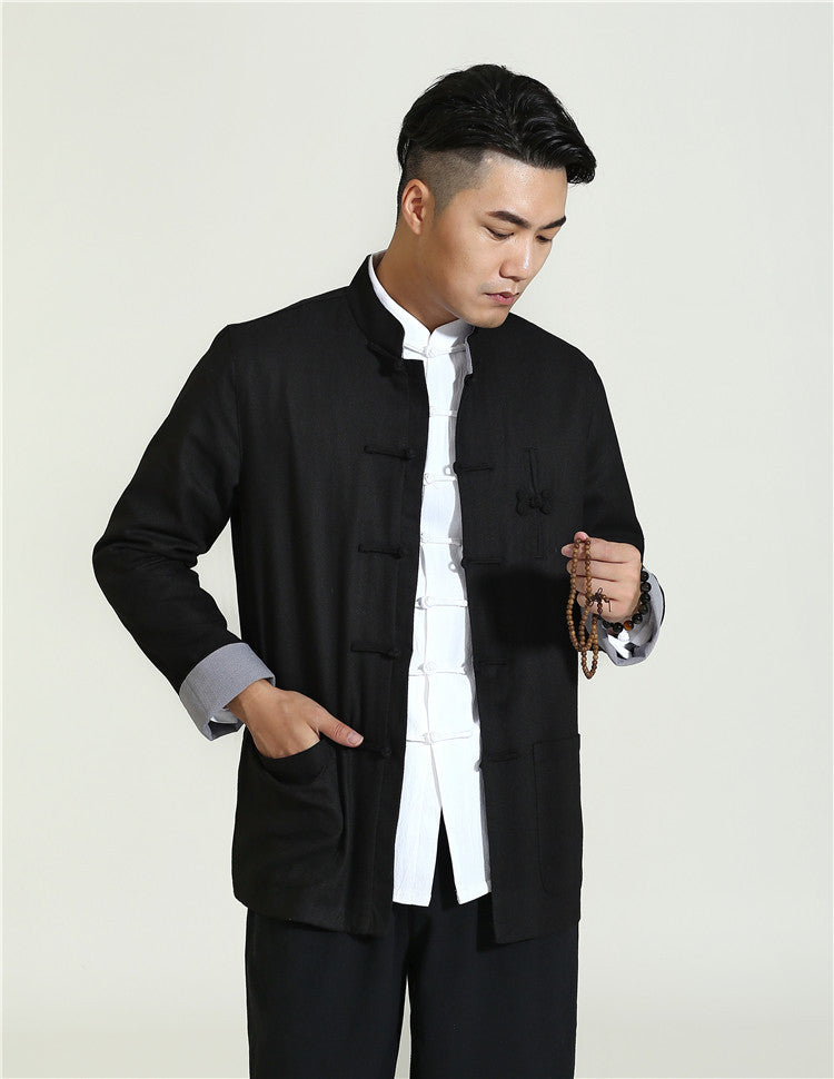 Linen Cotton Tang Jacket - Oriental Me