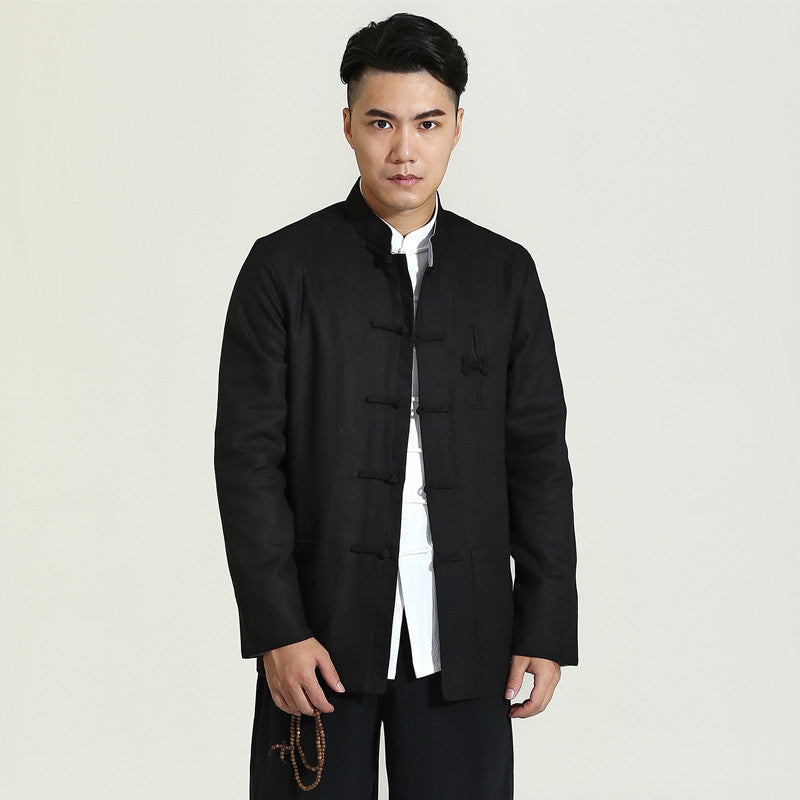 Linen Cotton Tang Jacket - Oriental Me