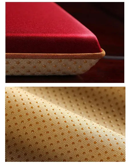 Oriental besticktes Satin-Stuhlkissen | Kranichvogel