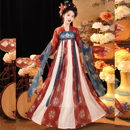 Red Blue Tang Dynasty HanFu Dress