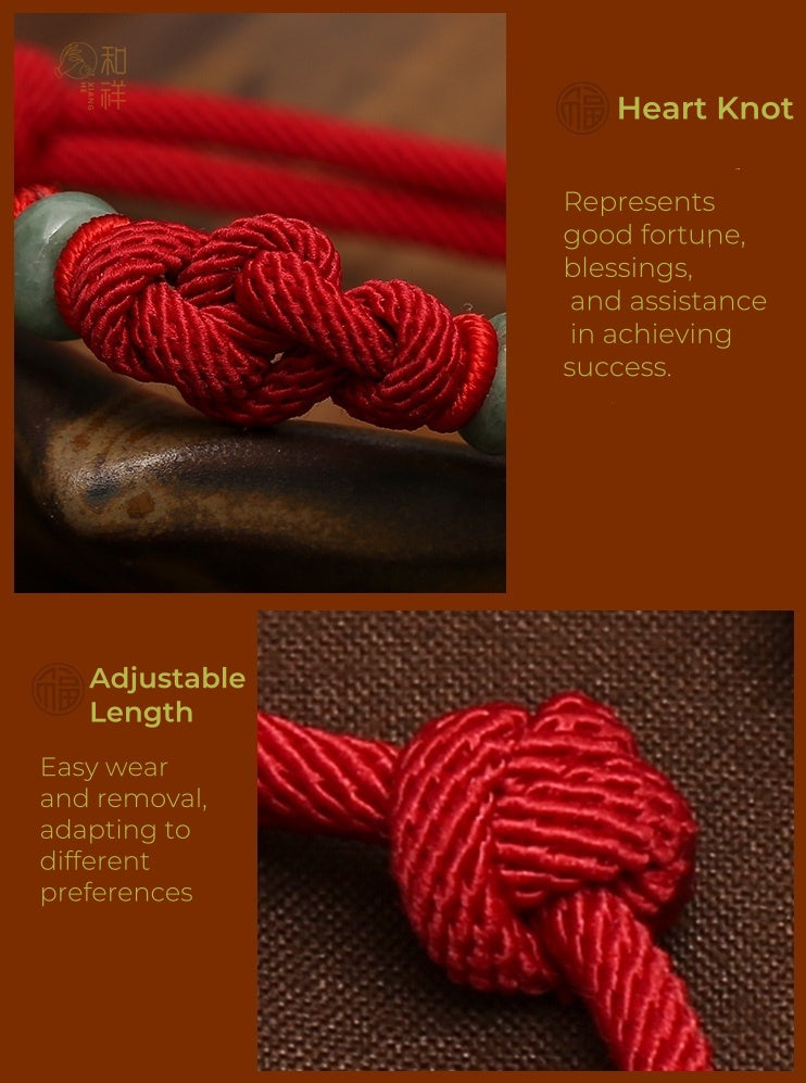 Red Thread For Luck Red String Jade Luck Fortune Love Knot Braided Bracelet – Oriental Me
