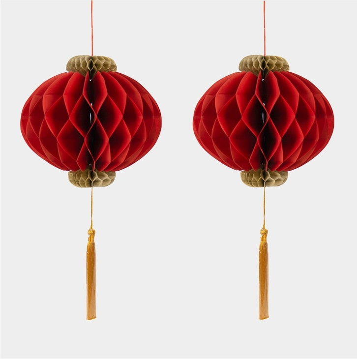  red honeycomb lanterns