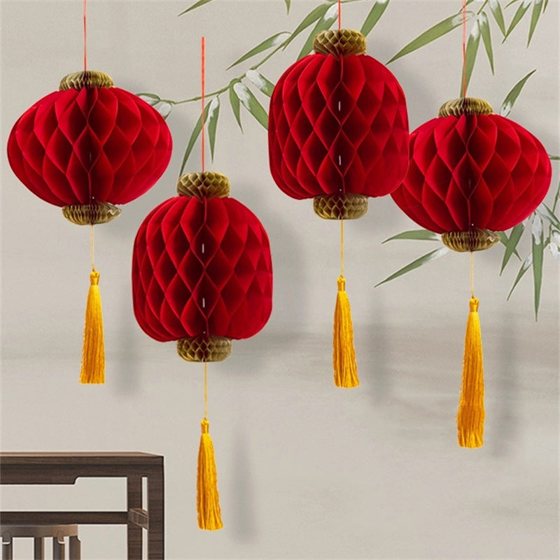  red honeycomb lanterns