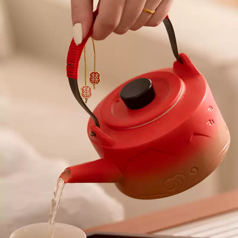 Traditional Chinese Wedding Ceramic Tea Set| Eternal Love