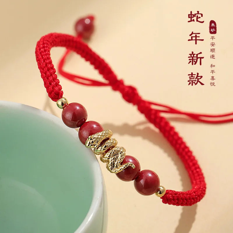 red Year of the Snake Lucky Red Rope Bracelet