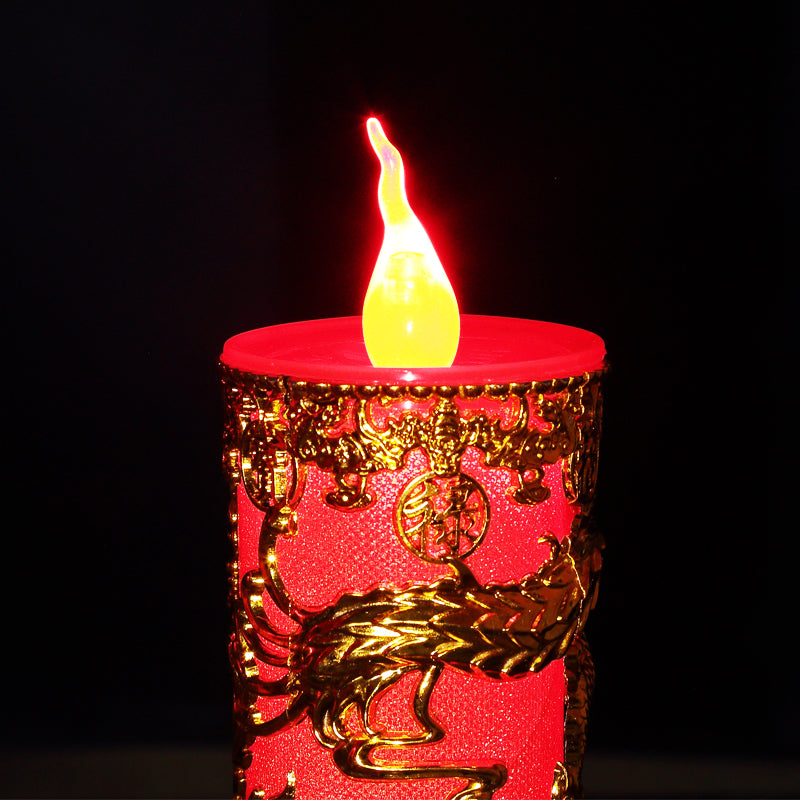Dragon & Phoenix double happiness Electric LED Candles Detail