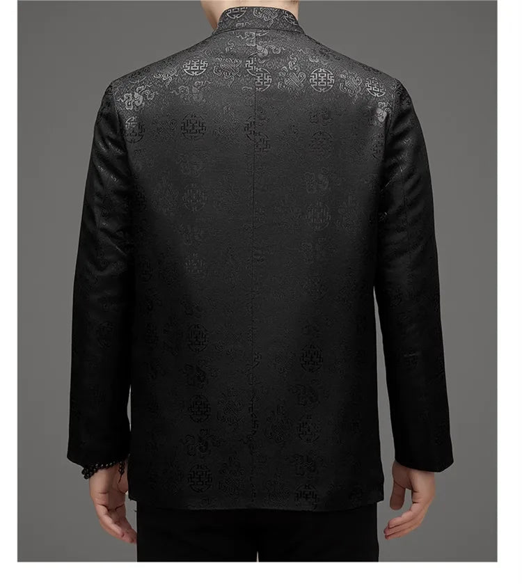 Black Chinese Mandarin Tang Jacket 