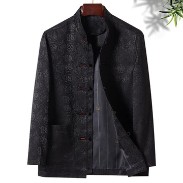 Black Chinese Mandarin Tang Jacket 