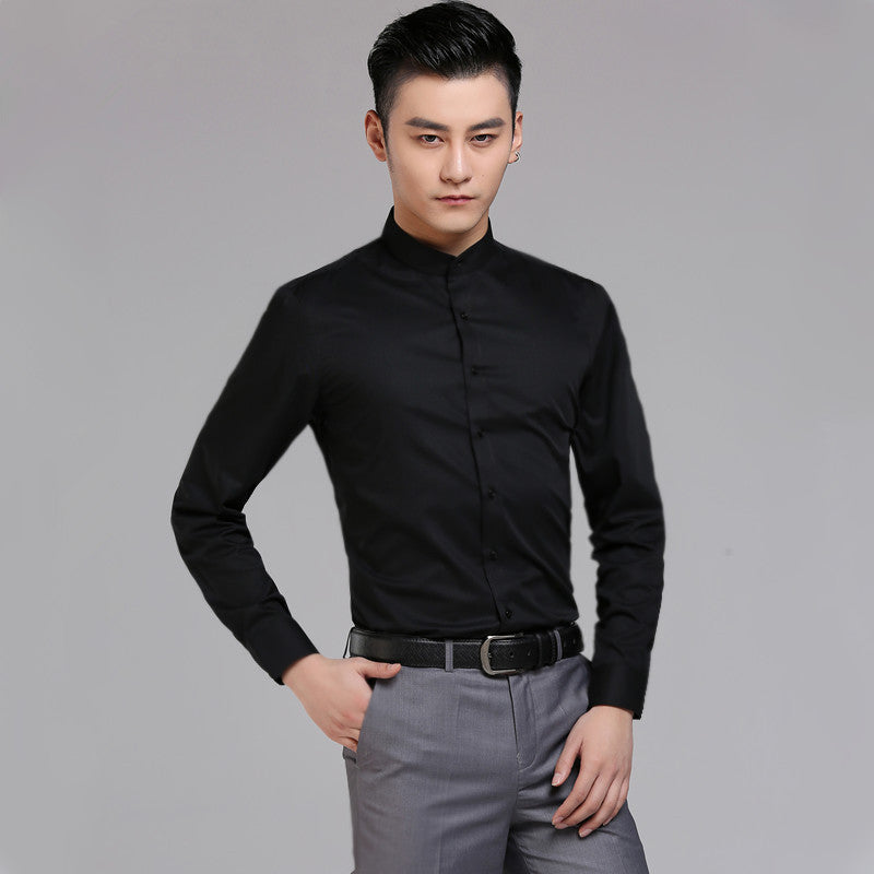 round neck dress shirt Turnbull & Asser Plain White Regular Fit Cotton Shirt With Round Collar And 3-Button Cuffs