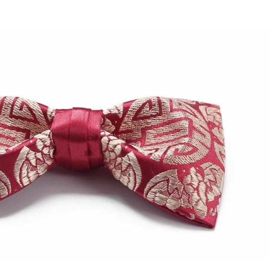 Red double happiness wedding Bow Ties for groom and bestmen