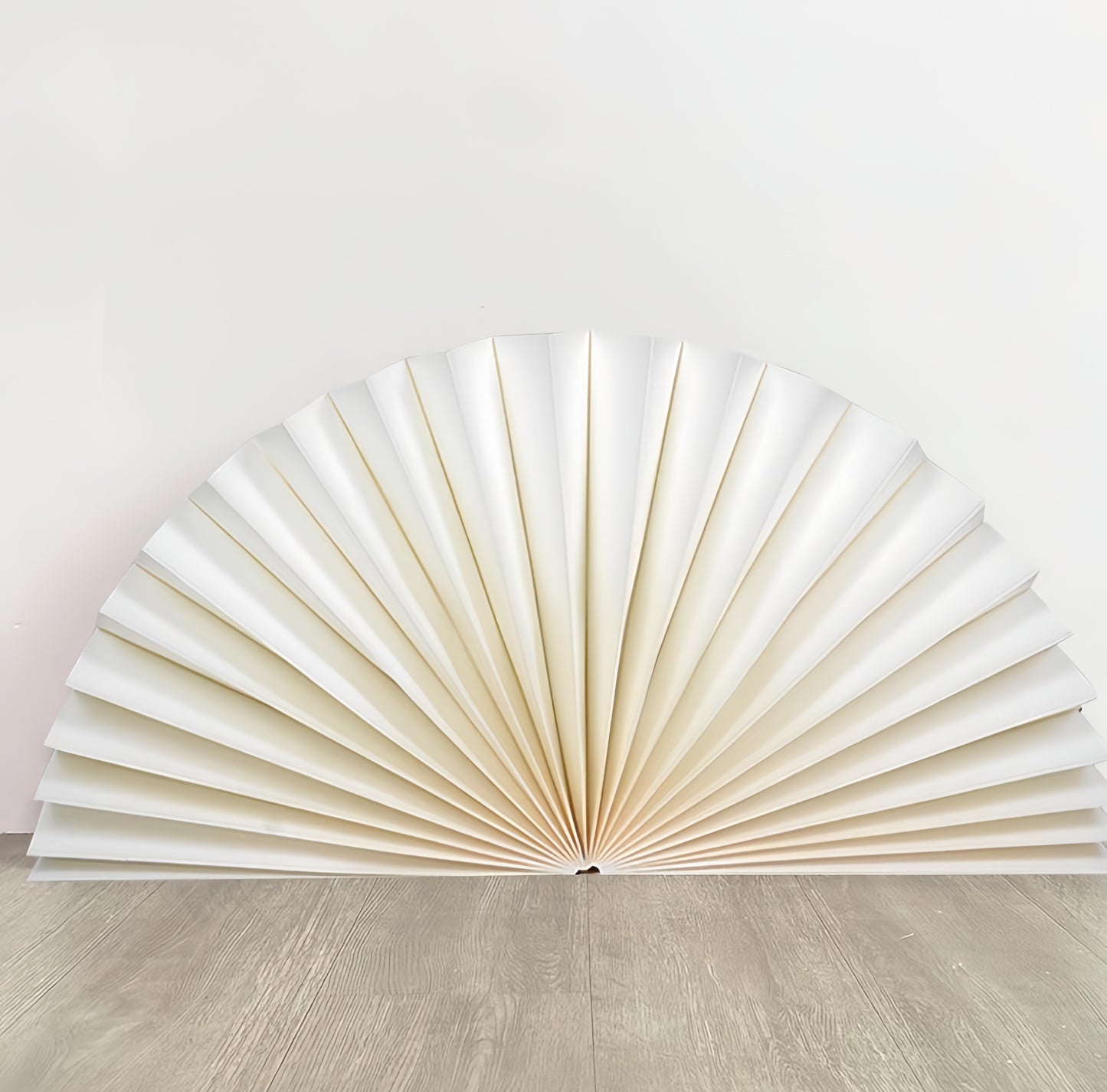 Large paper folding fan white