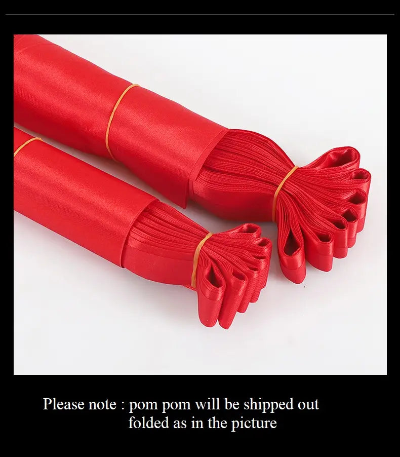 Chinese Wedding red fabric Pom Pom