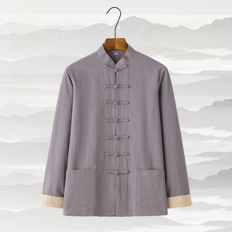 Men's Tang Cotton Linen Tang Jacket & Trousers