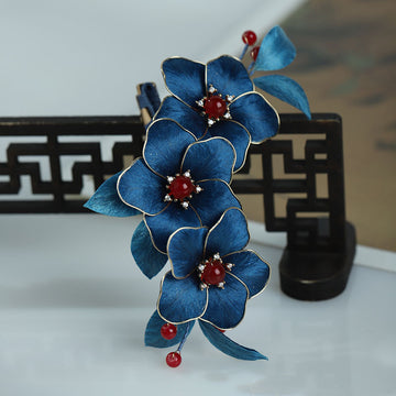 Gelb Rosa Jade gleich aussehen Floral Orientalisch Asiatisch Chinesisch Haarstab Kamm Haarnadel Haarteil Teezeremonie | Brautparty-Accessoires