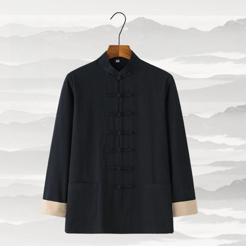 Men's Tang Cotton Linen Tang Jacket & Trousers