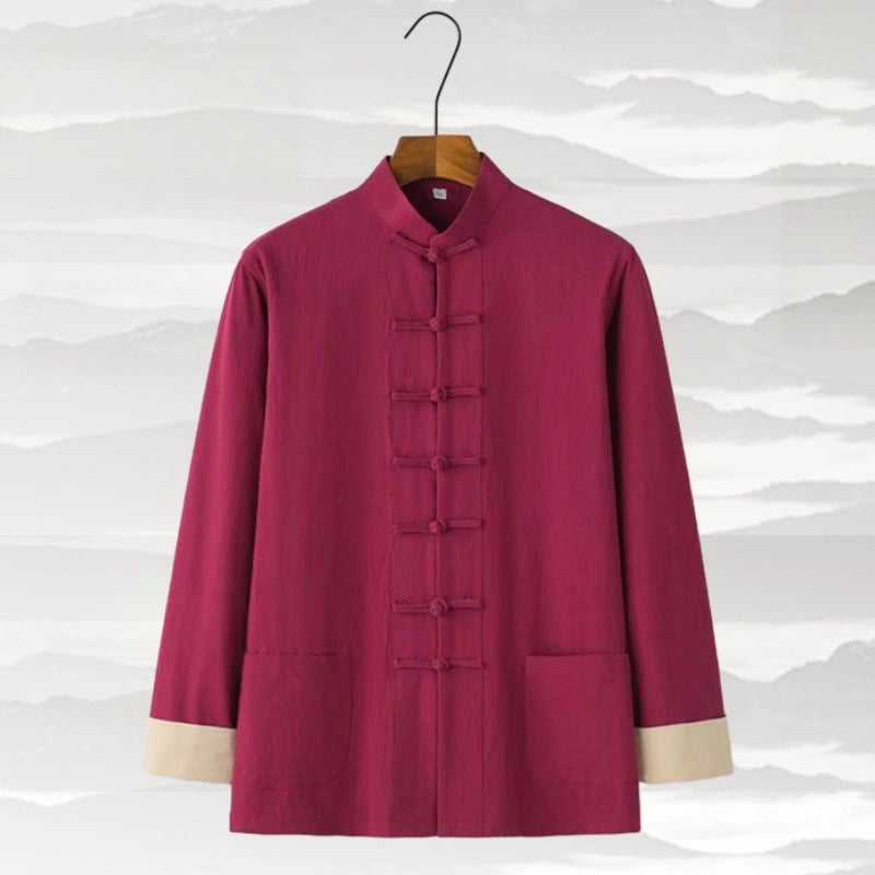 Men's Tang Cotton Linen Tang Jacket & Trousers