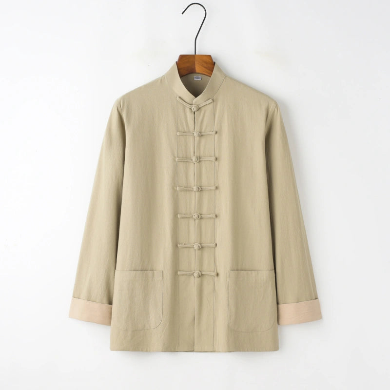 Men's Tang Cotton Linen Tang Jacket & Trousers