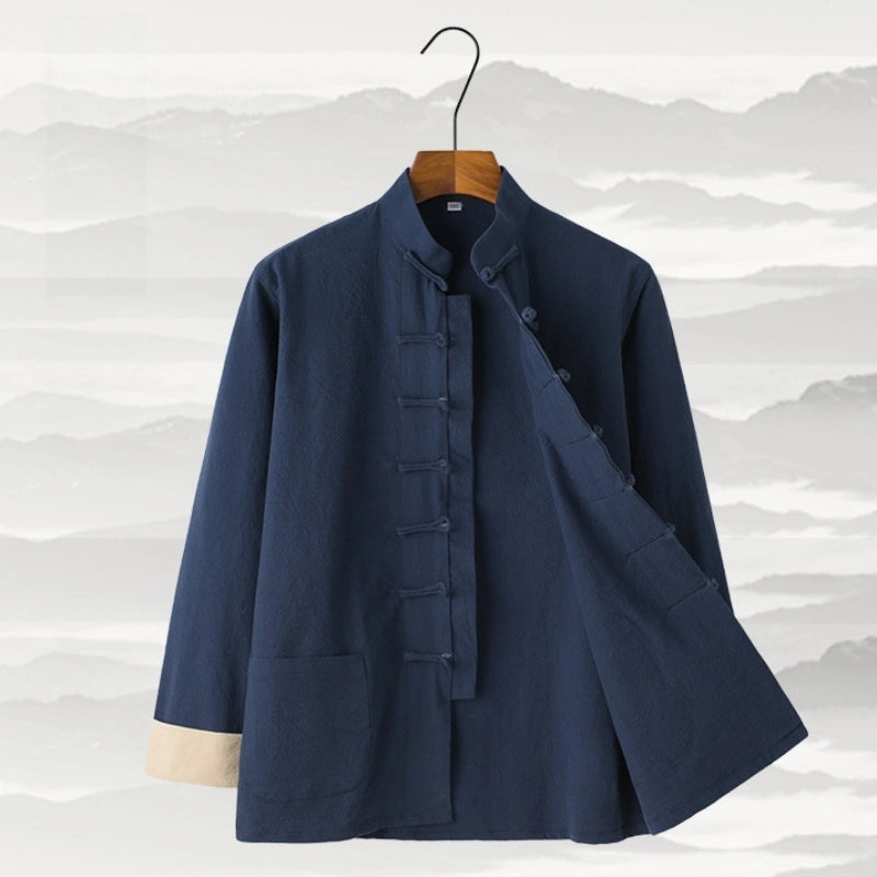 Men's Tang Cotton Linen Tang Jacket & Trousers
