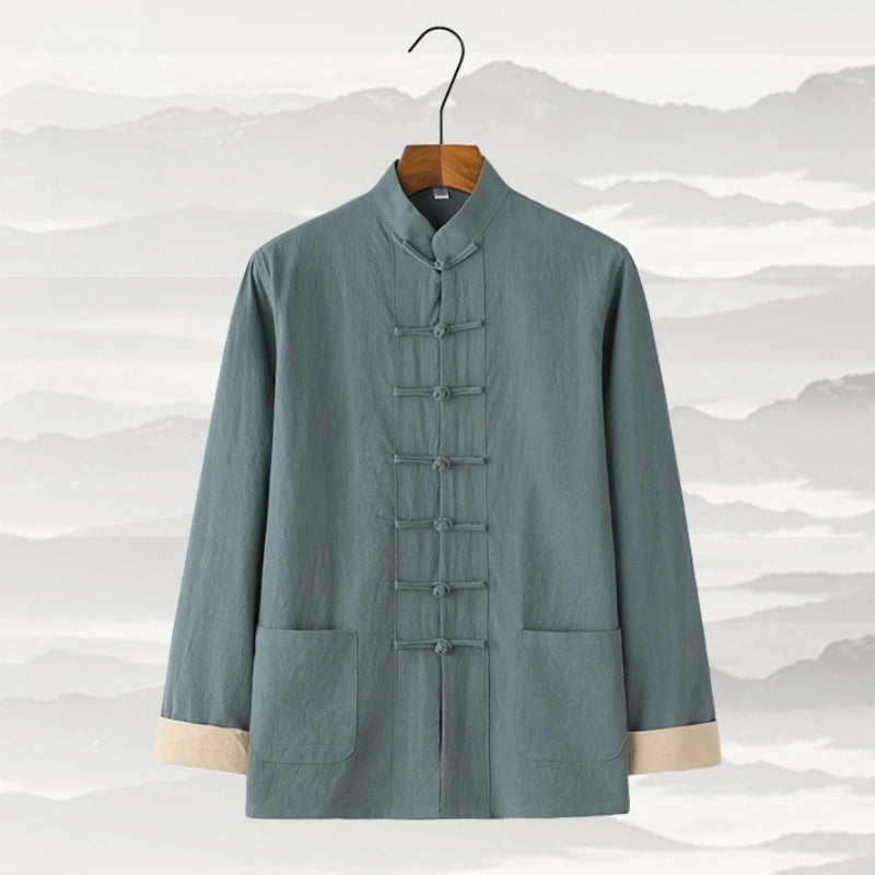 Men's Tang Cotton Linen Tang Jacket & Trousers