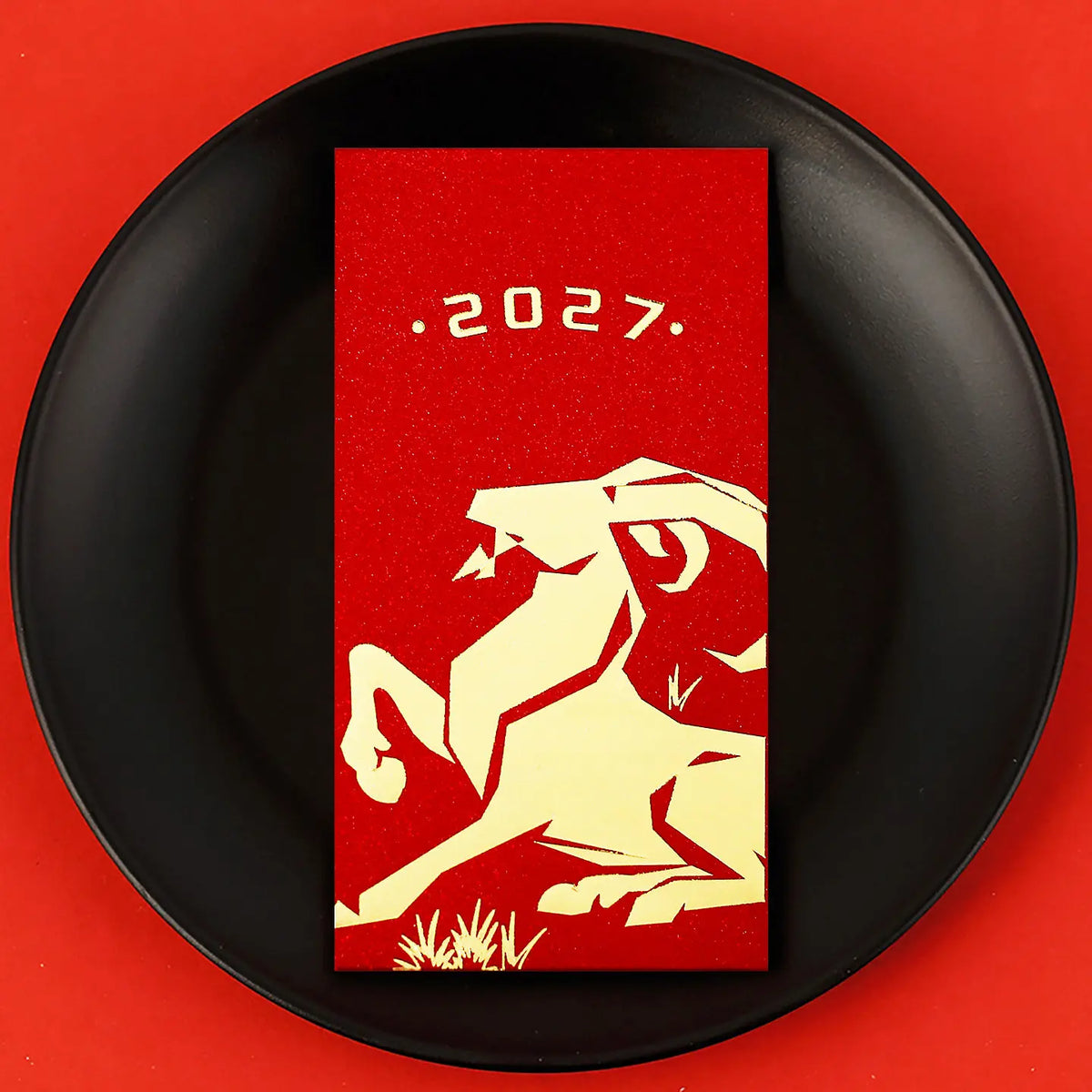 Personalizable Year of Goat 2027 Red Envelopes/Hongbao / Lai See Pack (6Pcs)