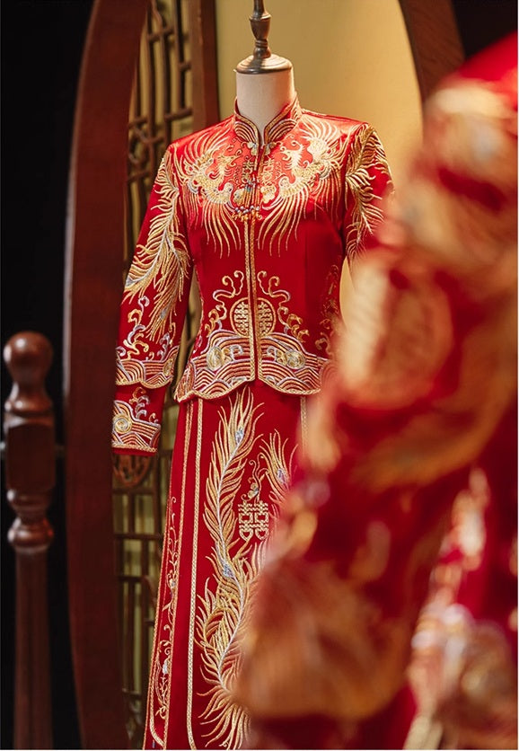 Chinese Cultural Wedding Dress Phoenix Qun Kwa