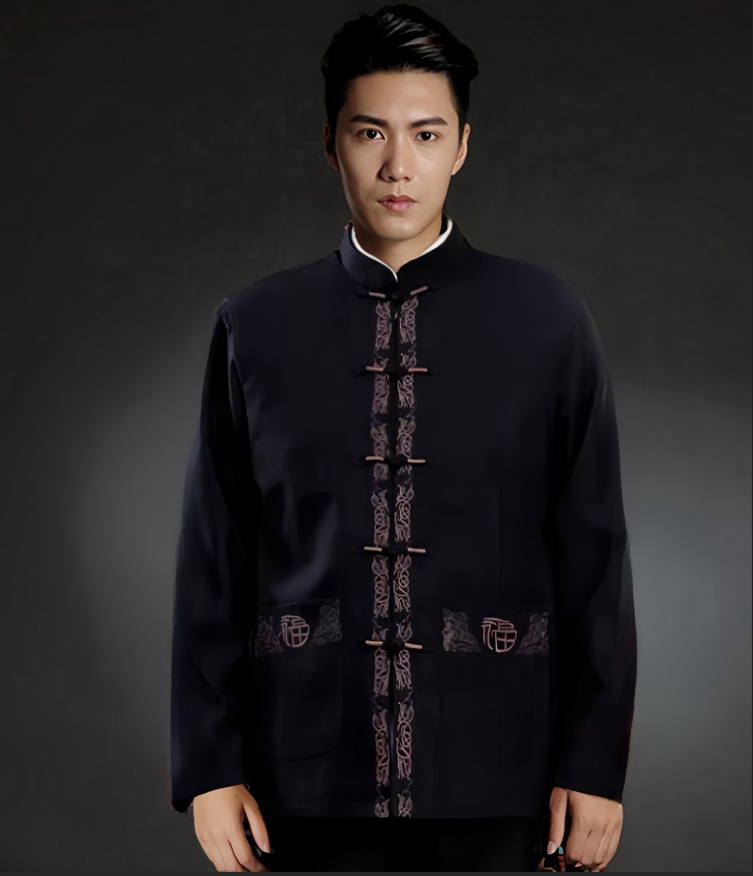Traditional chinese tang mandarin jacket Blue