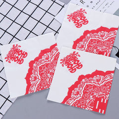 Red Double Happiness Chinese Wedding Napkins 