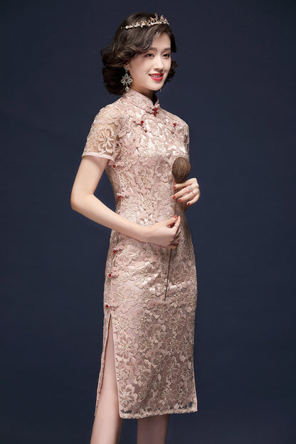 Lace  Cheongsam Qipao Dress | Cherry