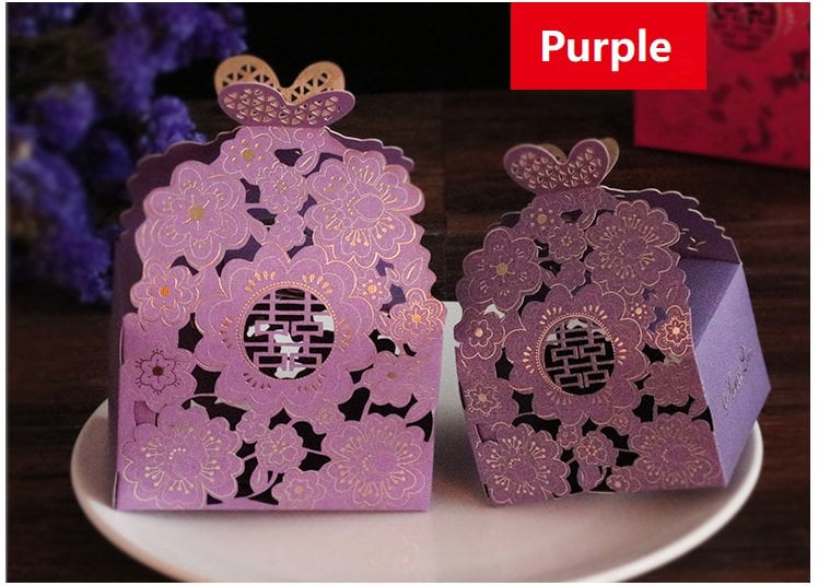 Double Happiness Butterfly Favor boxes（20Boxes) - Oriental Me