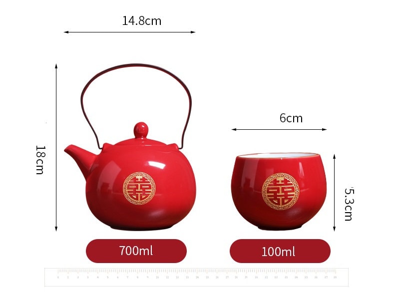 Double Happiness Wedding Tea Set | Harmony - Oriental Me