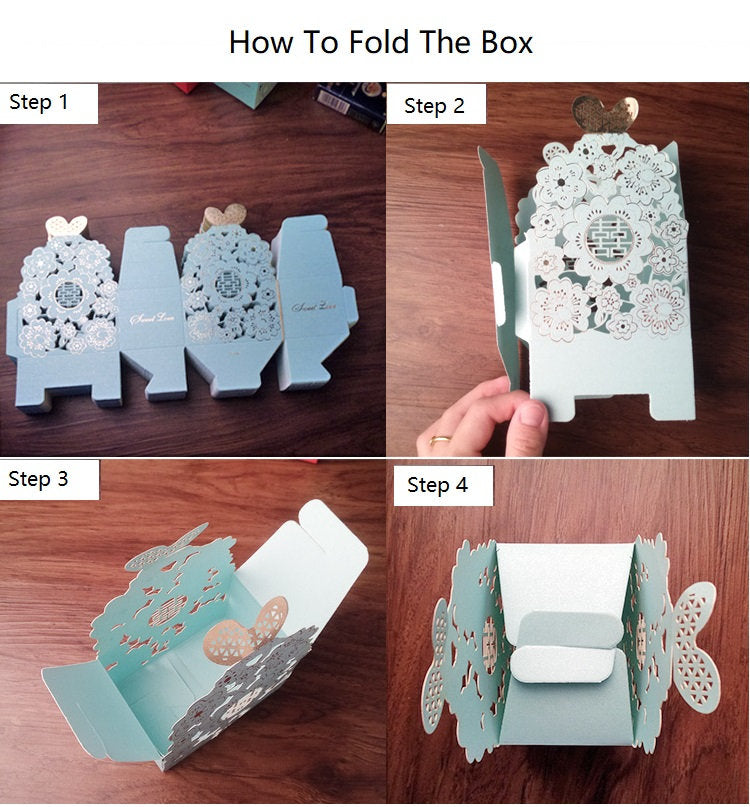 Double Happiness Butterfly Favor boxes（20Boxes) - Oriental Me
