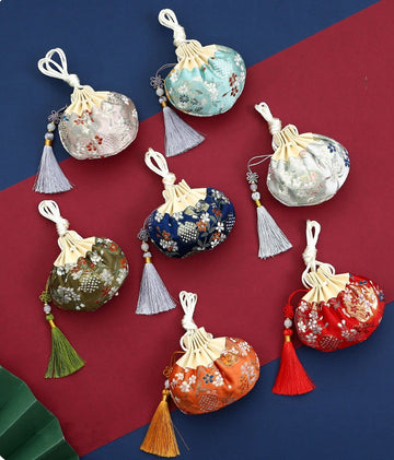 Oriental Floral Embroidered Pouch Sachet Bag | Spring - Oriental Me