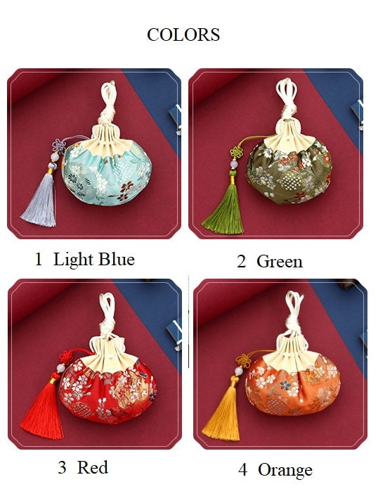 Oriental Floral Embroidered Pouch Sachet Bag | Spring - Oriental Me