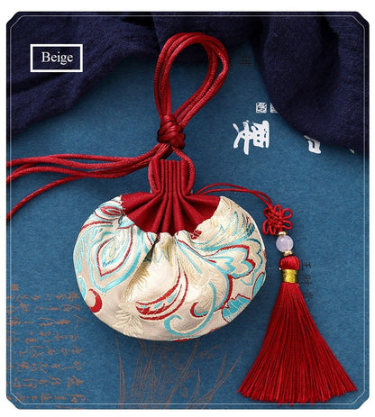 Oriental Floral Pouch Sachet Bag | Curvy
