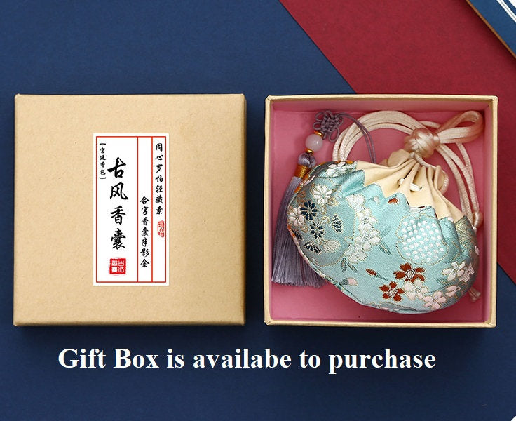 Oriental Floral Embroidered Pouch Sachet Bag | Spring - Oriental Me